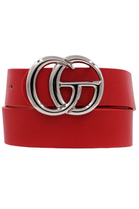 G Red Belt Silver Buckle