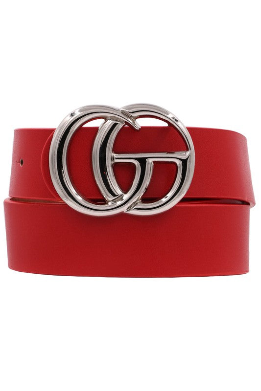 G Red Belt Silver Buckle