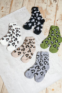 Leopard Fuzzy Socks