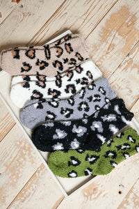 Leopard Fuzzy Socks