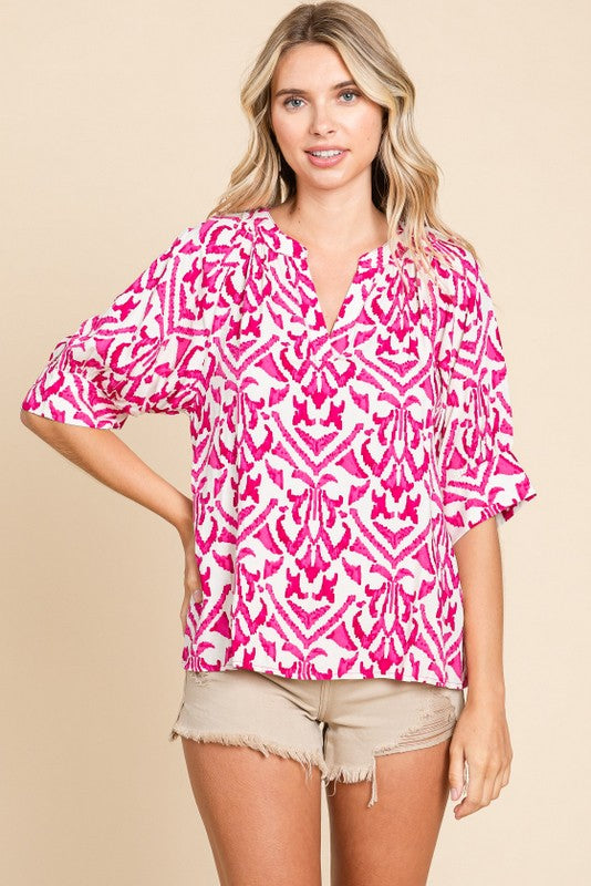 Stylish Top Fuchsia