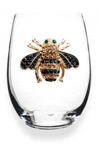 Bee Stemless Wine Glass