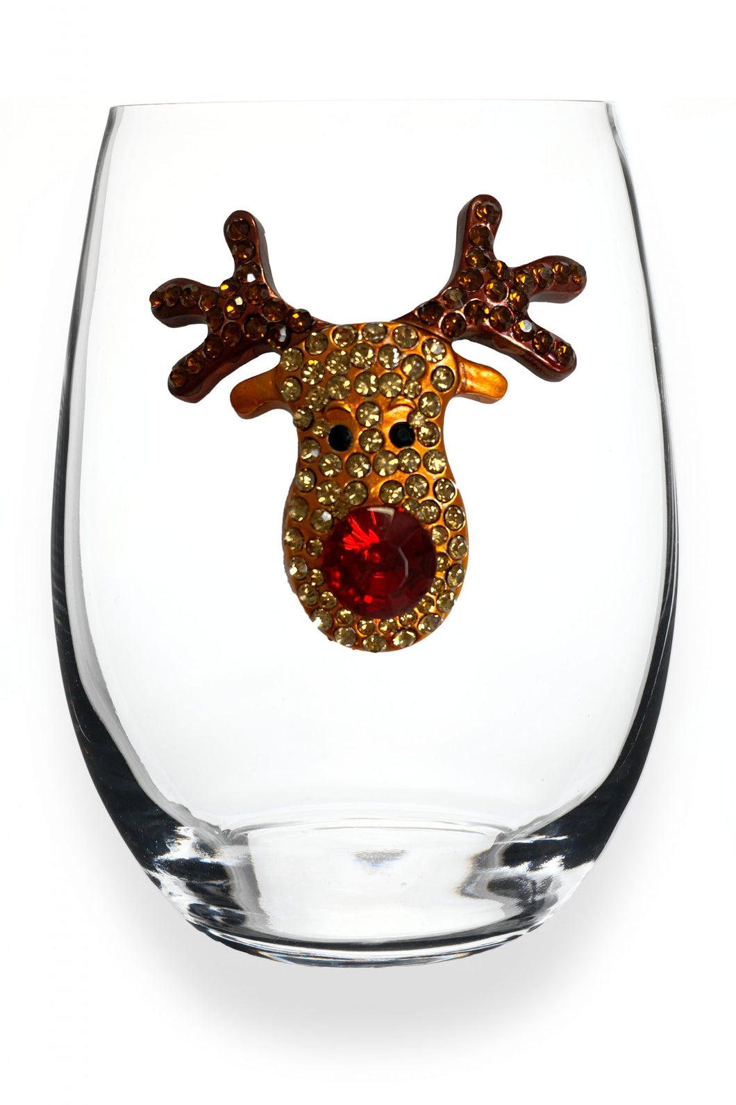 Reindeer Stemless Wine Glass