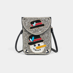 Jolly Snowman Beaded Purse