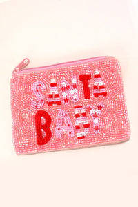 Christmas Beaded Pouch