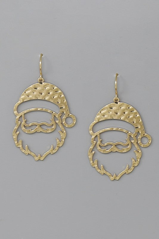 Gold Santa Earrings