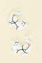 Load image into Gallery viewer, Kitty Christmas earrings
