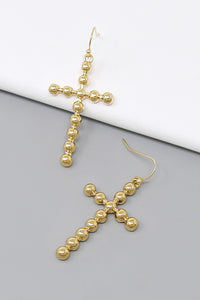 Ball Cross Earrings