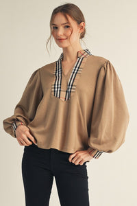 I Dare You Top Taupe