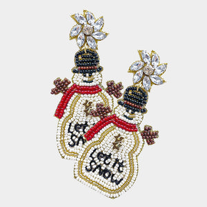 Let It Snow Snowman Earrings