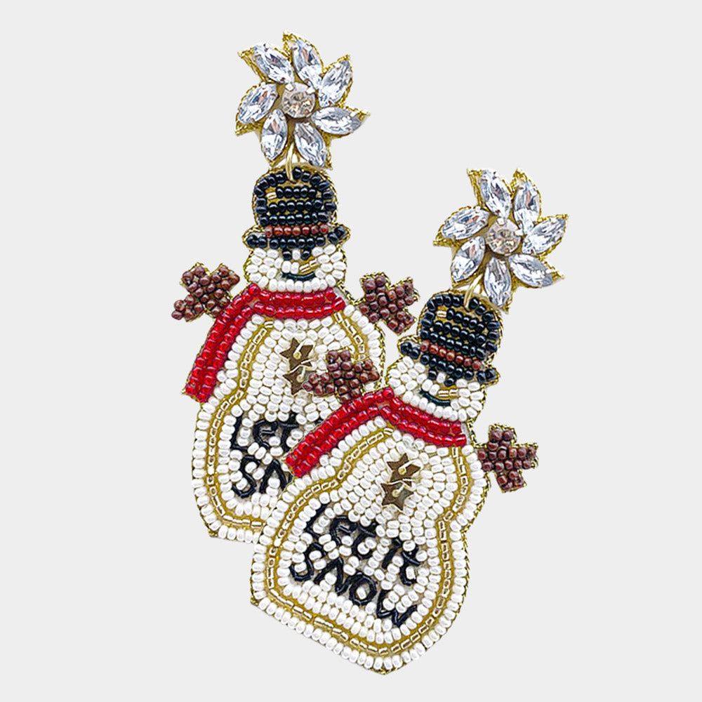 Let It Snow Snowman Earrings