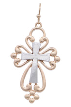 Load image into Gallery viewer, Filigree Cross Earrings
