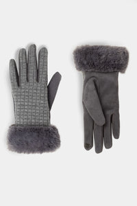 Fur Cuff Touchscreen Gloves