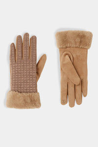 Fur Cuff Touchscreen Gloves