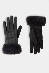 Fur Cuff Touchscreen Gloves