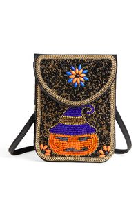 Beaded Jack-O-Lantern Crossbody