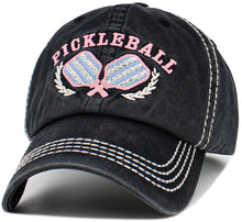 Load image into Gallery viewer, Pickleball Vintage Ballcap Black
