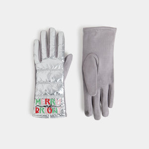 Merry & Bright Puffer Touchscreen Gloves
