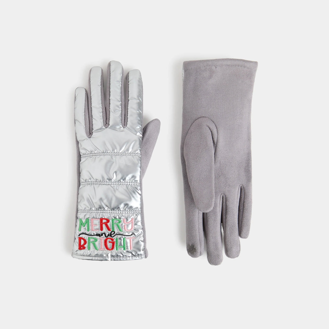 Merry & Bright Puffer Touchscreen Gloves