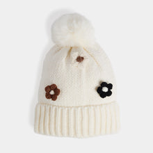 Load image into Gallery viewer, Flower Knit Hat and Scarf
