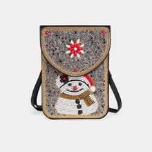 Load image into Gallery viewer, Artisan Beaded Mrs Snowman Purse
