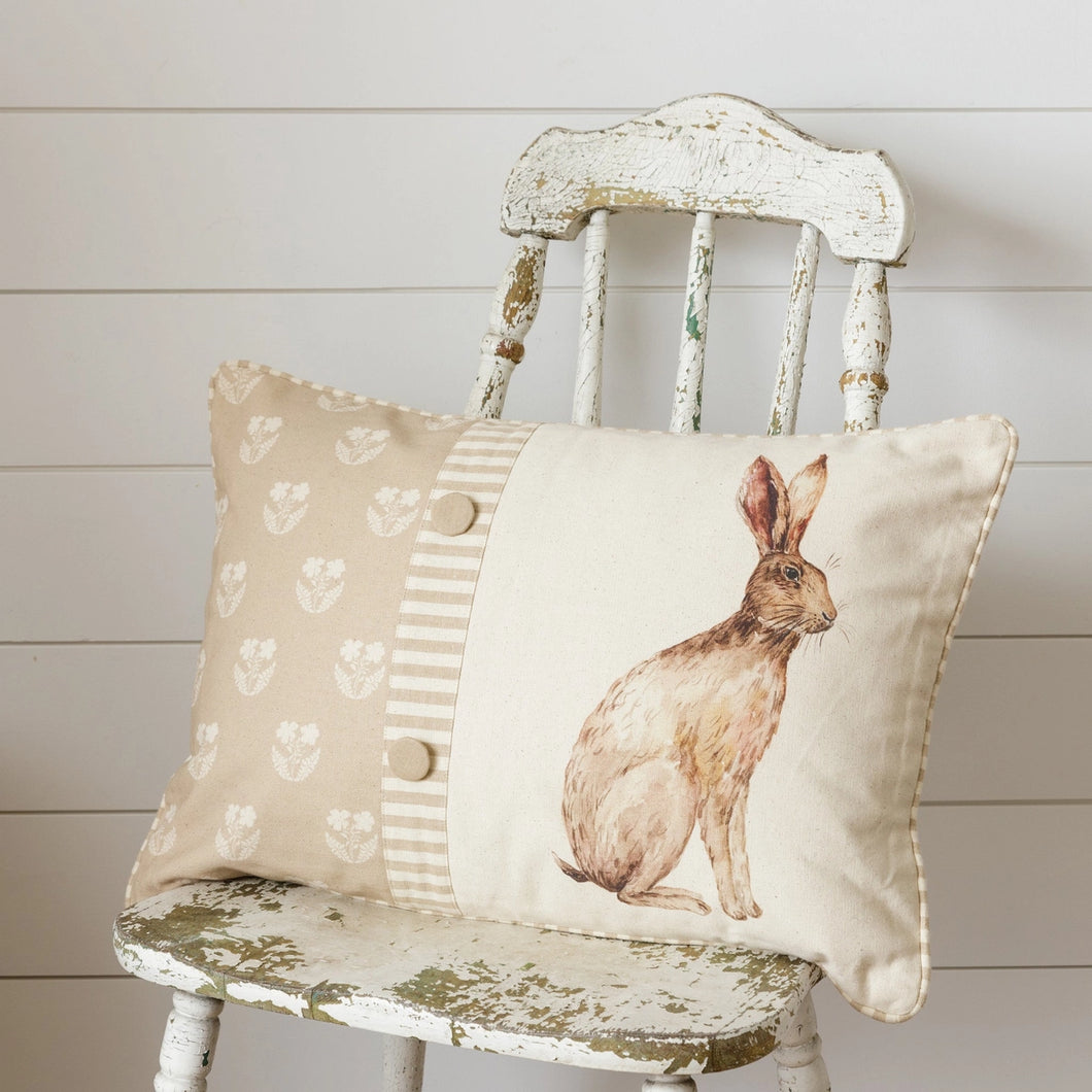 Floral Bunny Pillow