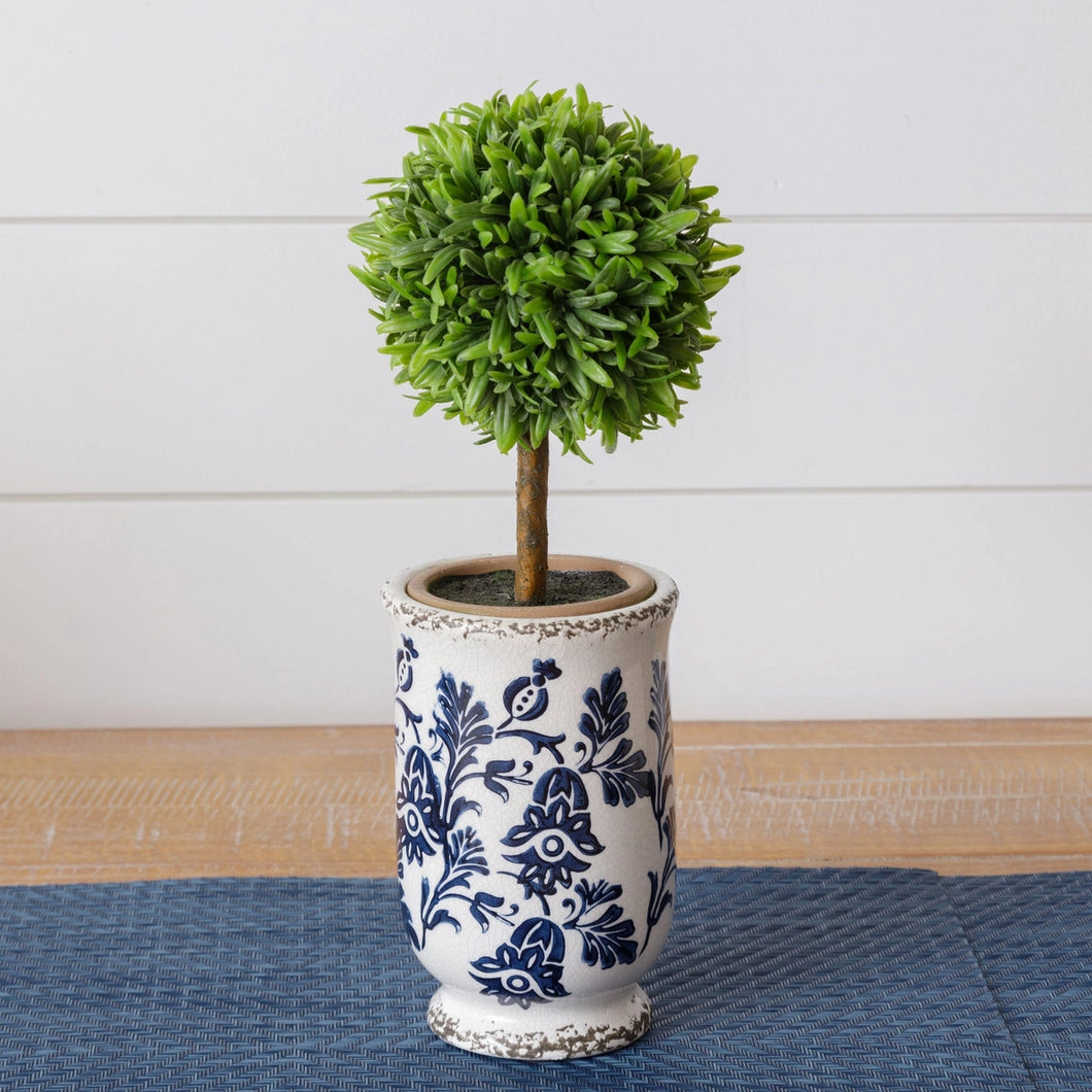 Small Blue Floral Vase