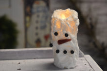 Load image into Gallery viewer, Snowman Bumpy LED Candle
