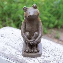 Load image into Gallery viewer, Cheerful Frog Garden Statue
