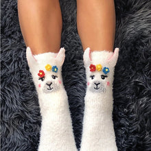 Load image into Gallery viewer, Fuzzy Llama Socks/Slippers
