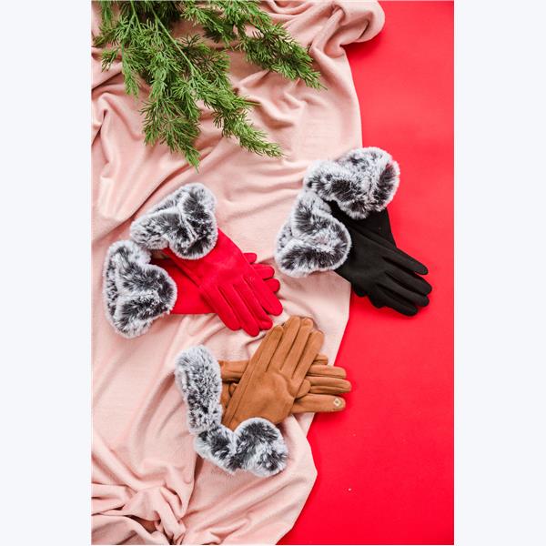 Faux Fur Texting Gloves