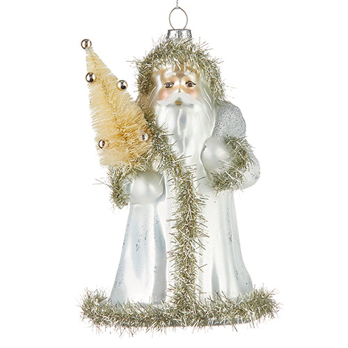 Snowy Santa Ornament