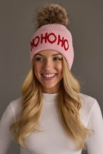 Load image into Gallery viewer, Pink Ho Ho Ho Pom Hat
