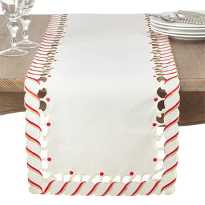 Candy Cane Candy Table Runner