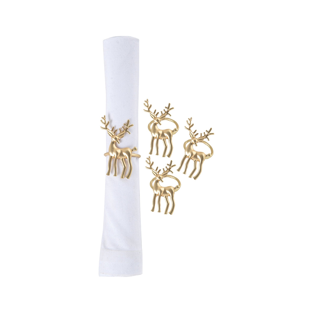 Gold Deer Napkin Rings