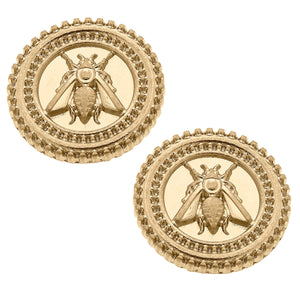 Bee Medallion Earrings