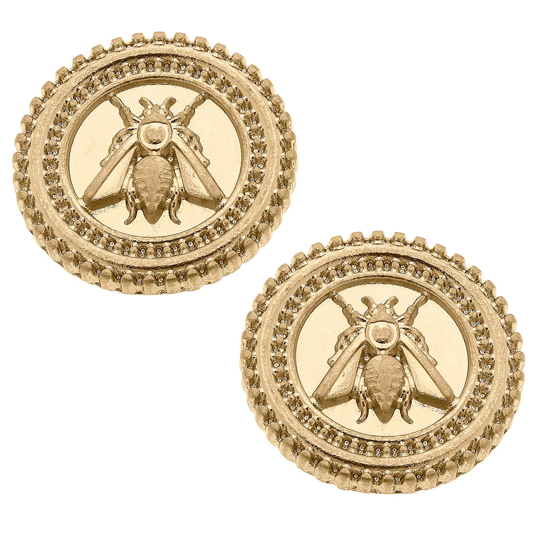 Bee Medallion Earrings