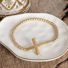 Load image into Gallery viewer, Minimal Cross Bracelet
