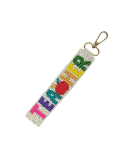 Teacher Beaded Wristlet Strap