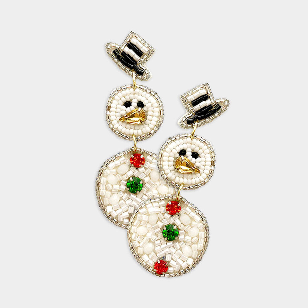 Snowy Day Snowman Earrings