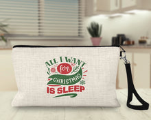 Load image into Gallery viewer, All I Want For Christmas Wristlet/Makeup Bag
