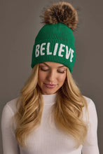 Load image into Gallery viewer, Believe Pom Hat
