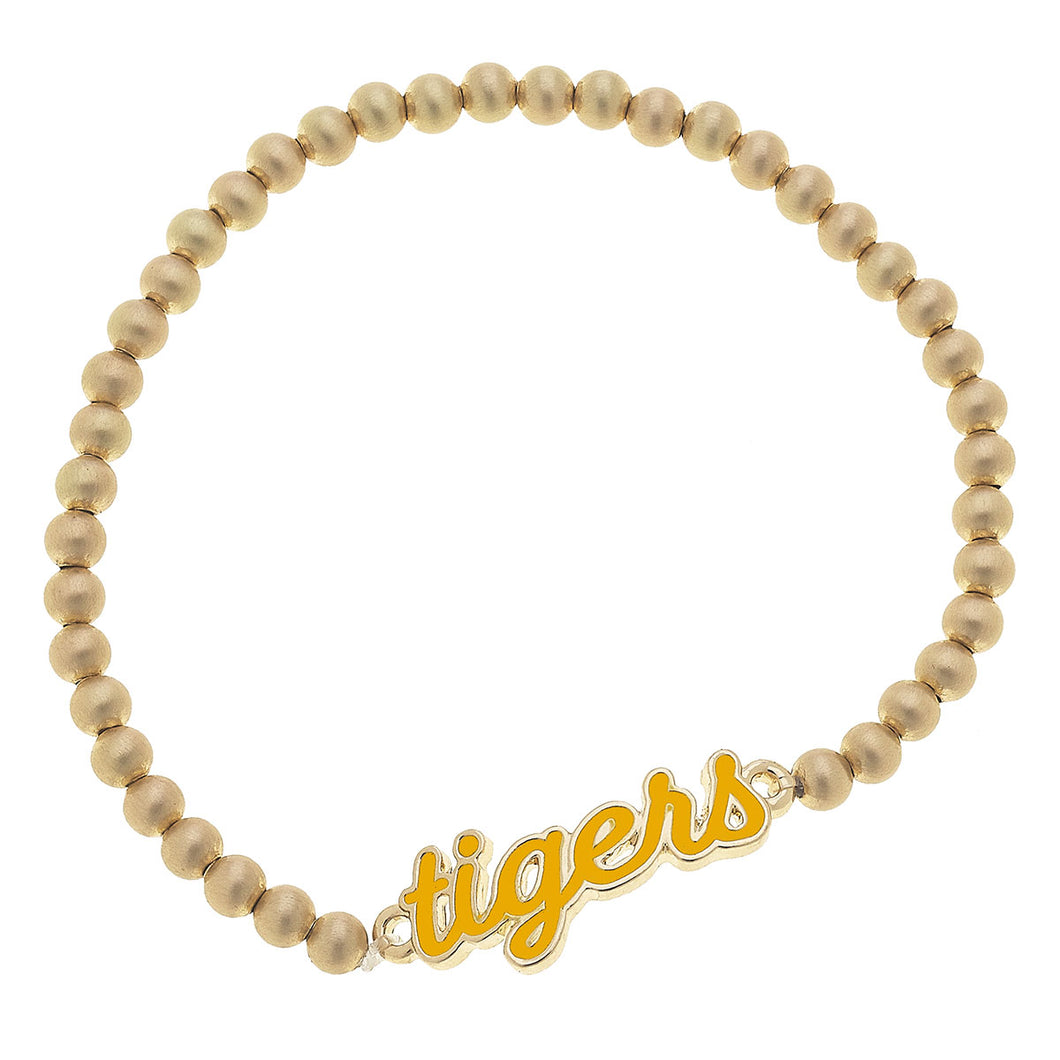 Missouri Tigers Beaded Bracelet