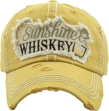Load image into Gallery viewer, Sunshine &amp; Whiskey Washed Vintage Ballcap
