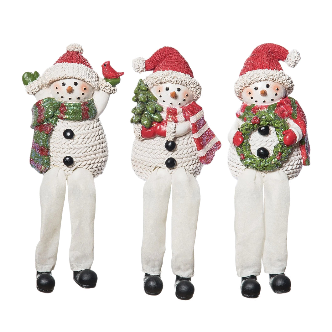 Cheerful Snowman Shelf Sitter