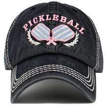 Load image into Gallery viewer, Pickleball Vintage Ballcap Black
