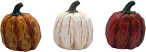 4" Wood Look Pumpkin