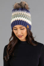 Load image into Gallery viewer, Blue Multi-Colored Pom Hat
