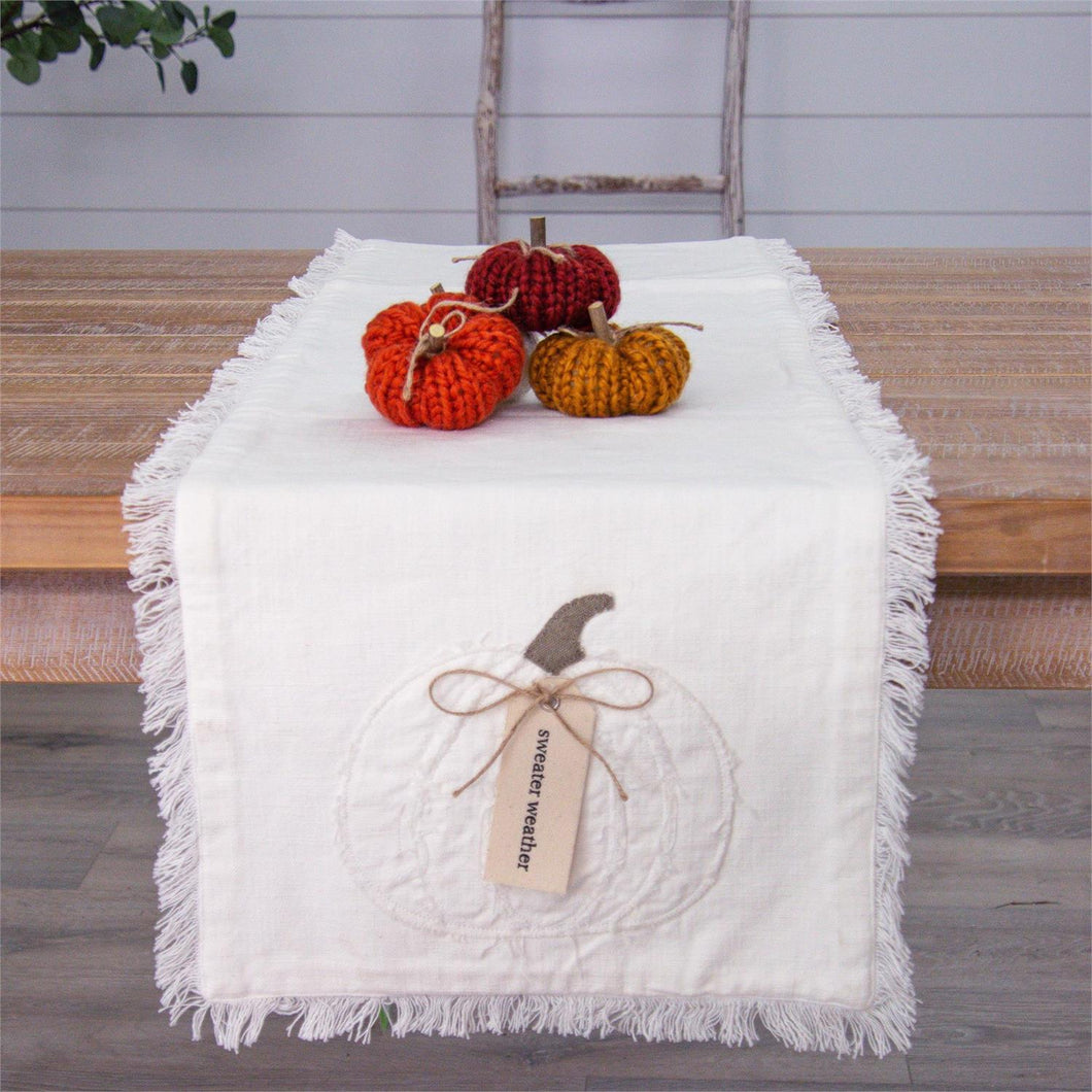 Cream Pumpkin Table Runner