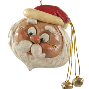 Santa Head Bell Ornament